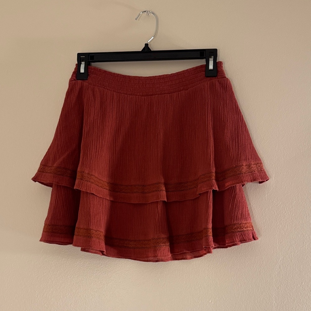 SALE SHOW ME YOUR MUMU Aiden Burnt Sienna Mini Skirt